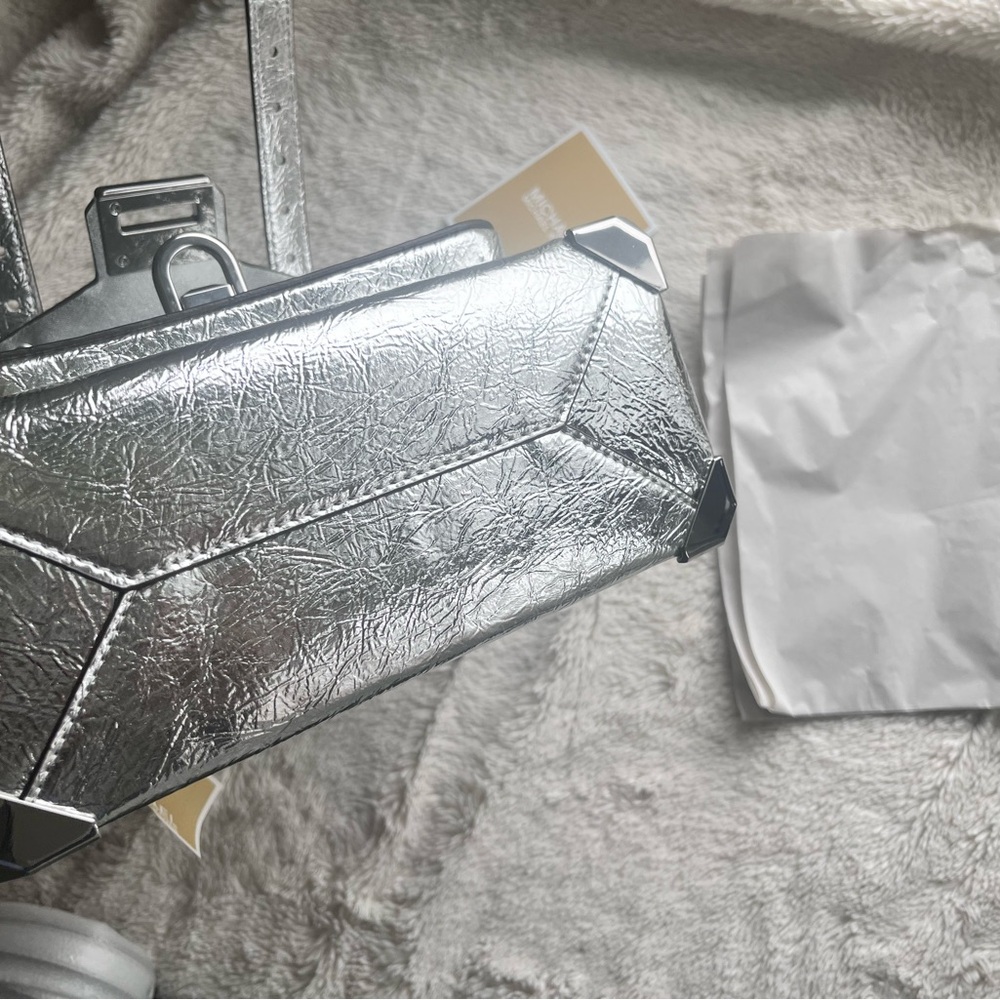 Michael Kors Metallic Silver Satchel - Picture 11 of 11